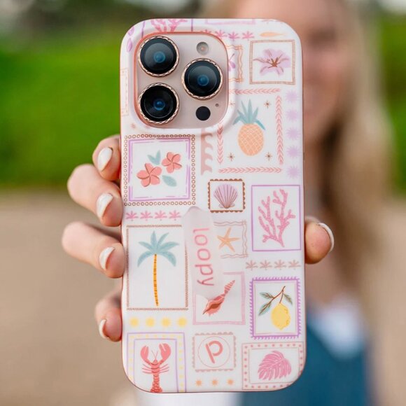 NWT Loopy SEASIDE STAMPS iPhone 15 Pro Max Phone Case - Picture 1 of 8